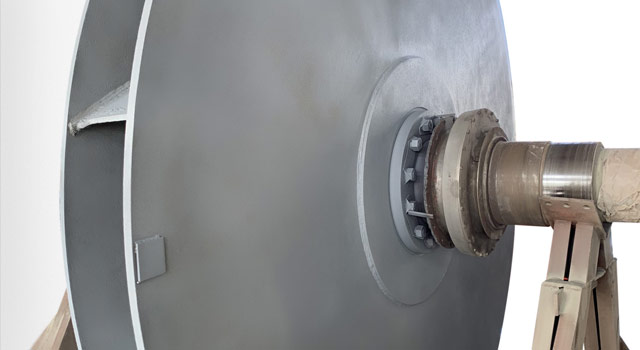 Dust-free and acid-alkali-proof technology for gas converter fan rotor